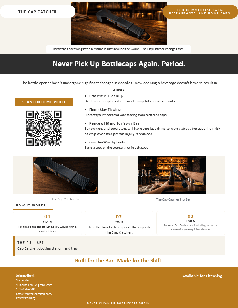 Showcase sell-sheet template example