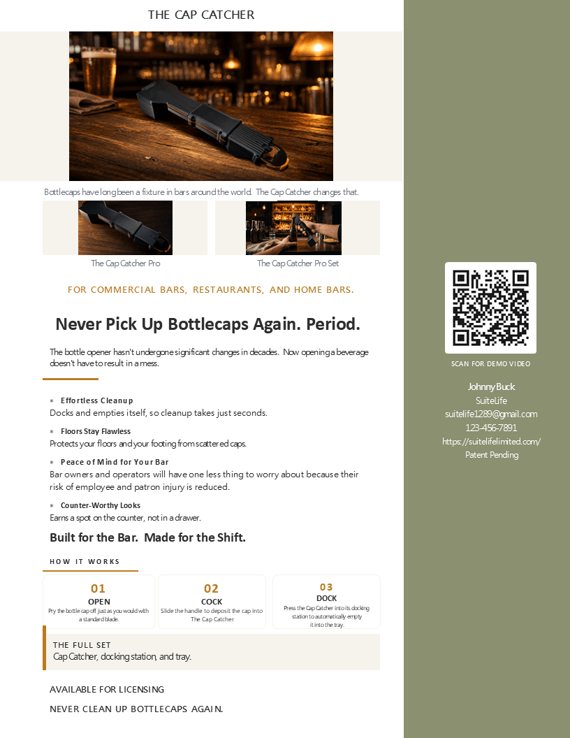 Studio sell-sheet template example